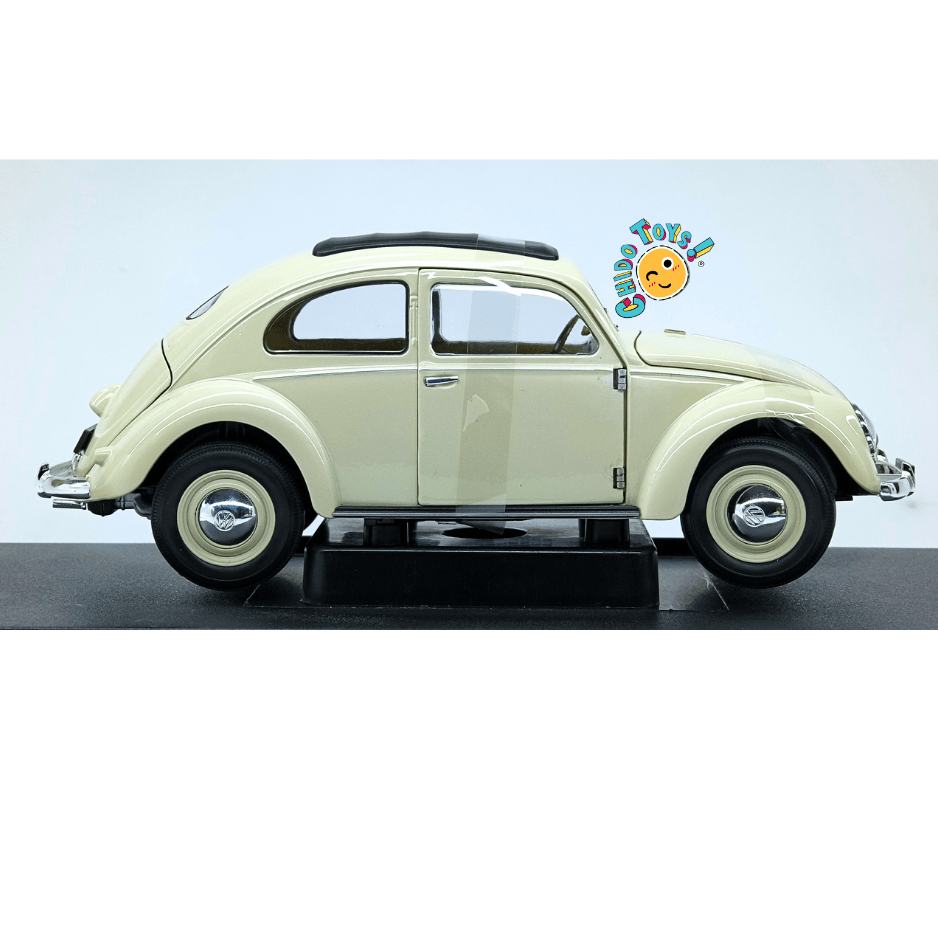 Welly Volkswagen Classic Beetle Split Window 1950 escala 1:18 color marfil - Chido Toys