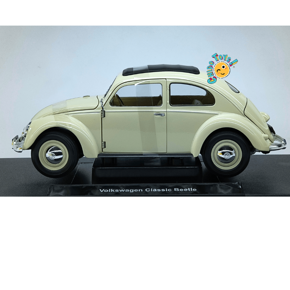 Welly Volkswagen Classic Beetle Split Window 1950 escala 1:18 color marfil - Chido Toys