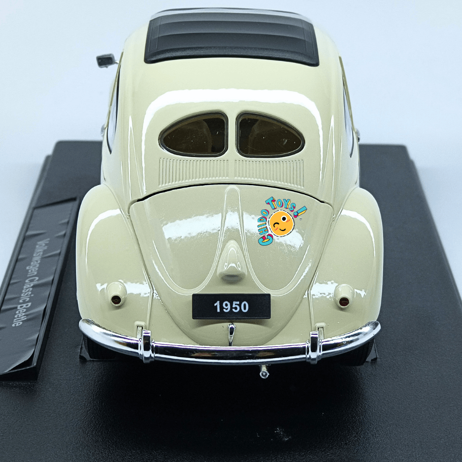 Welly Volkswagen Classic Beetle Split Window 1950 escala 1:18 color marfil - Chido Toys