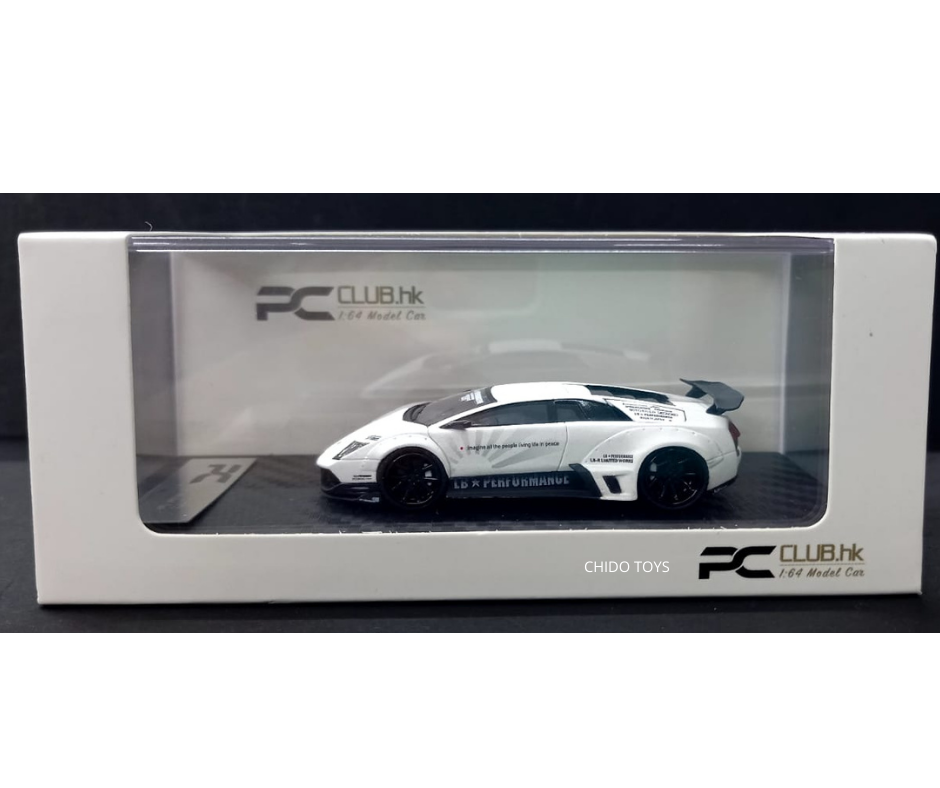 Auto a escala, marca Scale Box, Lamborghini LB Performance, color blanco, 14+