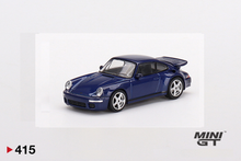 Cargar imagen en el visor de la galería, Auto a esala marca Mini GT Modelo RUF CTR Aniversario Azul oscuro
