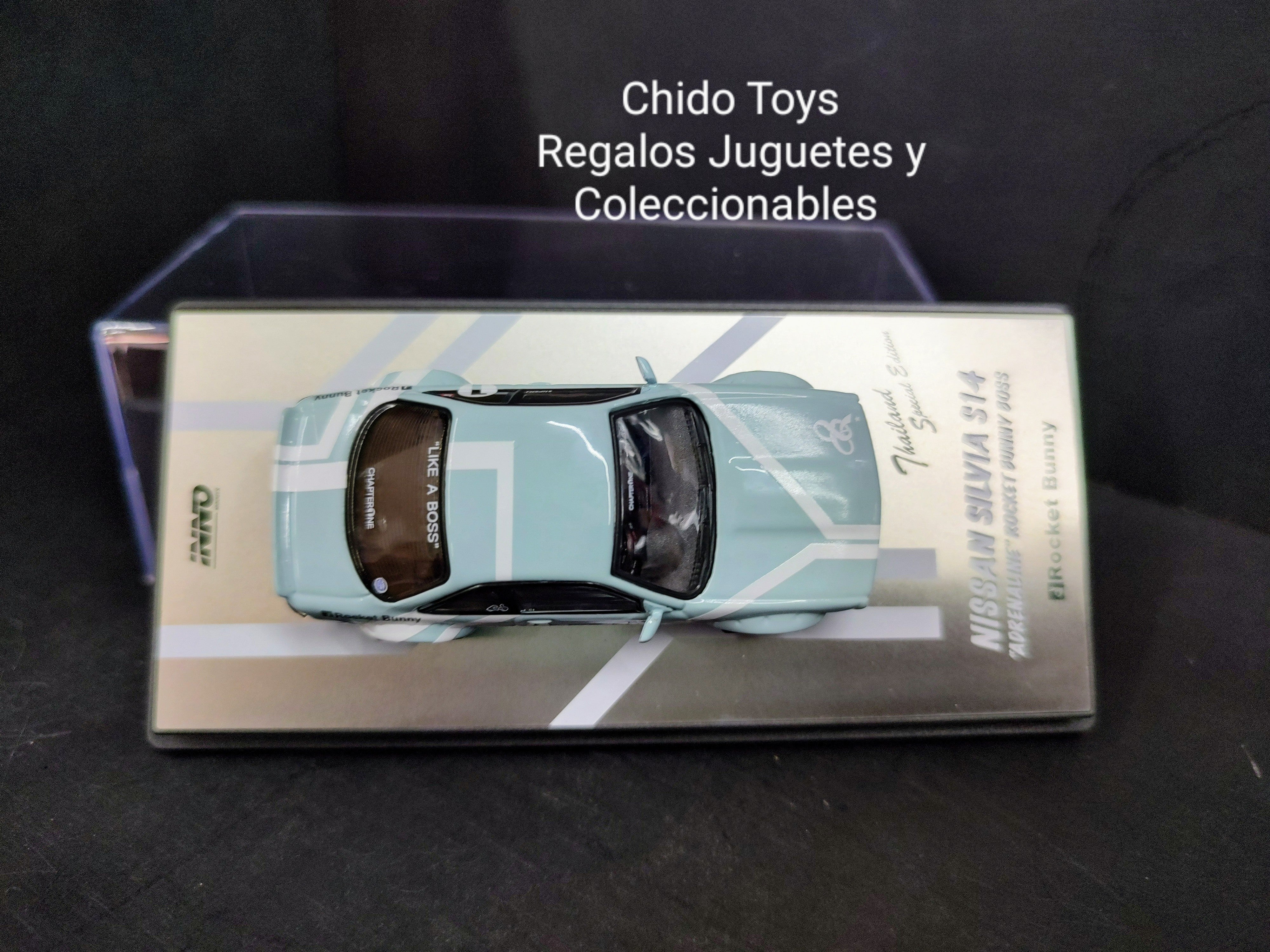 Auto a escala marca Inno64, modelo Nissan Silvia S14, edad 14+ - Chido Toys