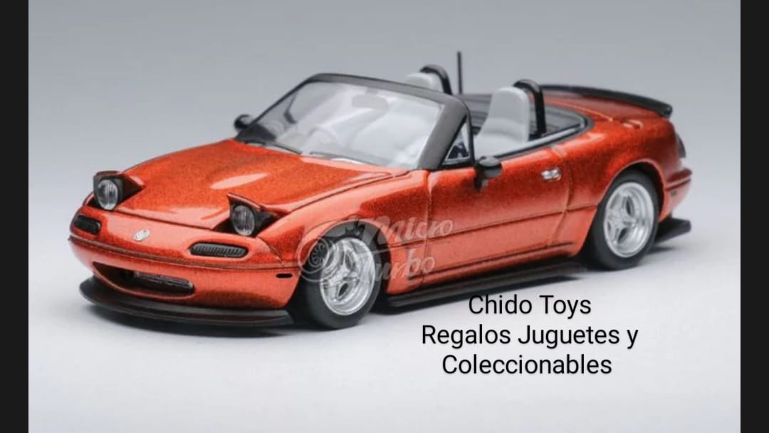 Auto a escala marca Micro Turbo, Modelo Mazda Miata MX5 - Chido Toys