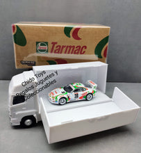 Cargar imagen en el visor de la galería, Auto a escala marca Tarmac Works, Modelo Toyota Supra GT JGTC 1995 M. Sekiya / M. Krumm con embalaje de camión
