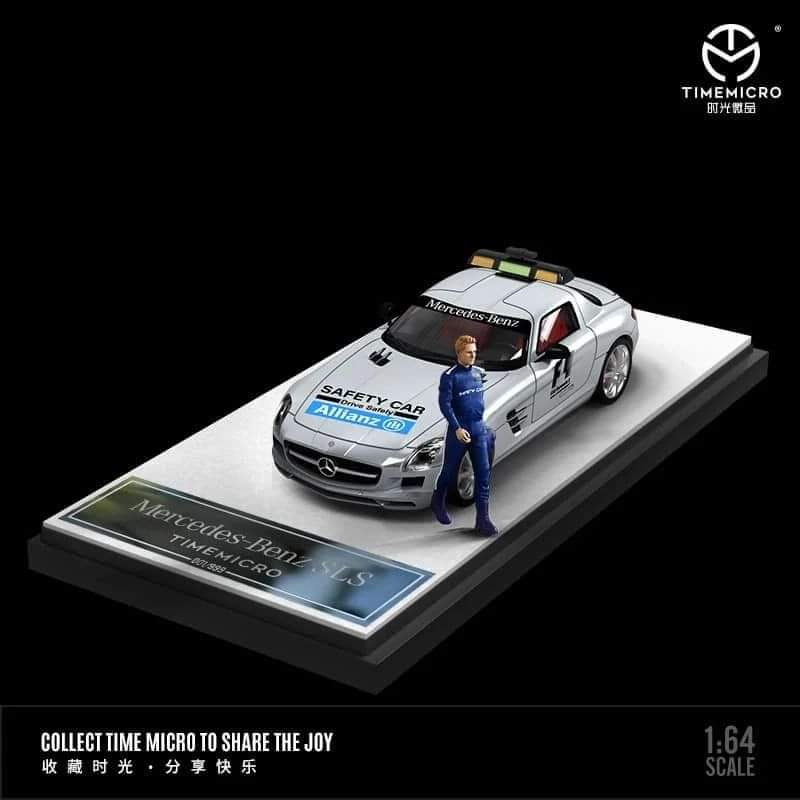 Time Micro Mercedes - Benz SLS Safety Car 1:64 plata con capelo - Chido Toys